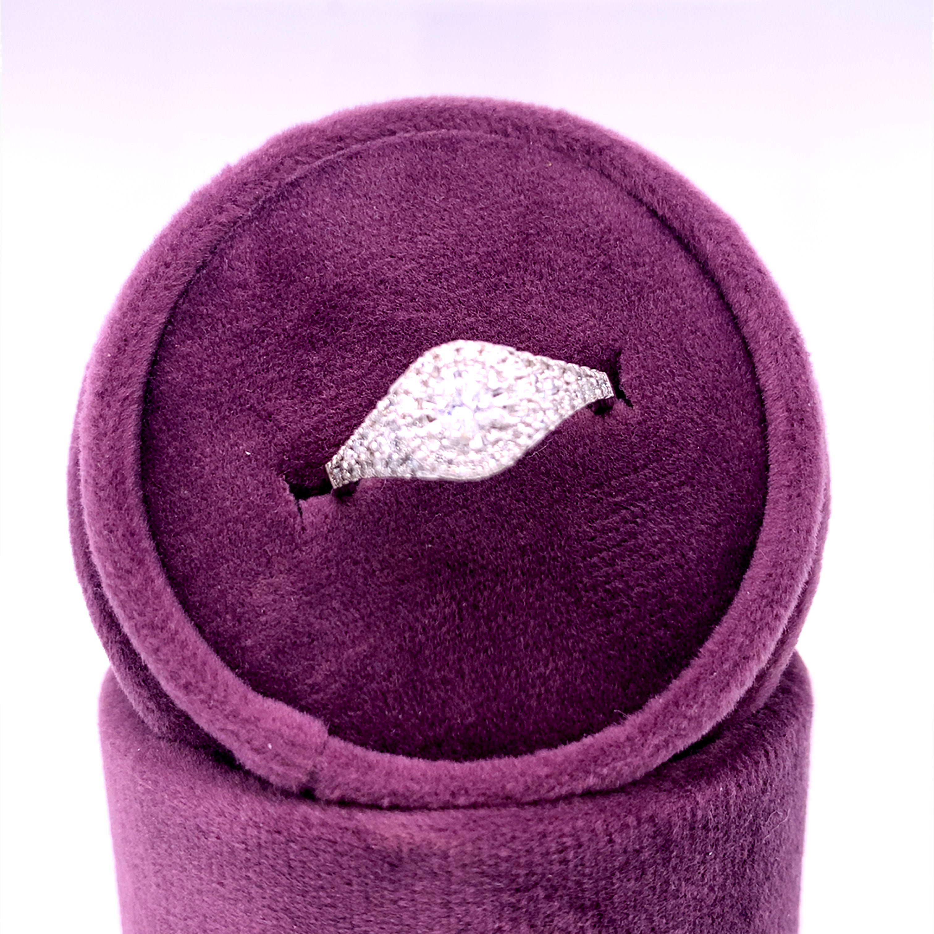 10K White Gold .17 Carat Total Weight Diamond Engagement Ring
