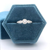 14K White Gold 1/4 Carat Total Weight Diamond Bridal Engagement Ring