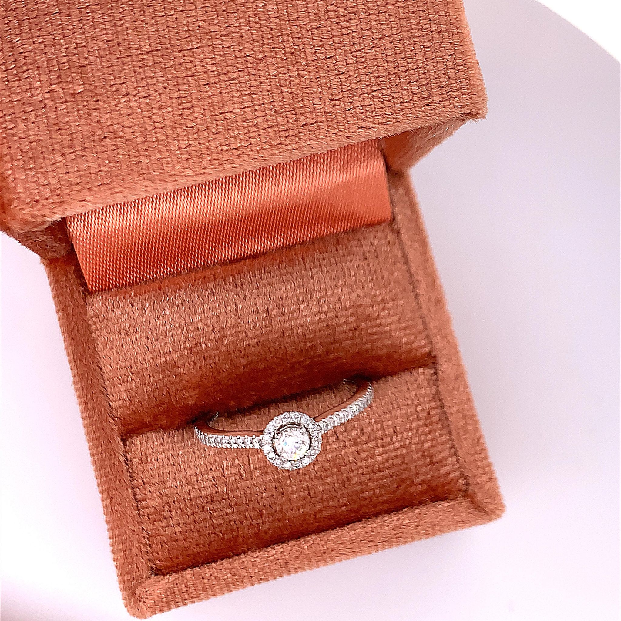 10K White Gold 1/3 Carat Total Weight (1/5K Center) Diamond Bridal Engagement Ring