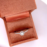 10K White Gold 1/3 Carat Total Weight (1/5K Center) Diamond Bridal Engagement Ring