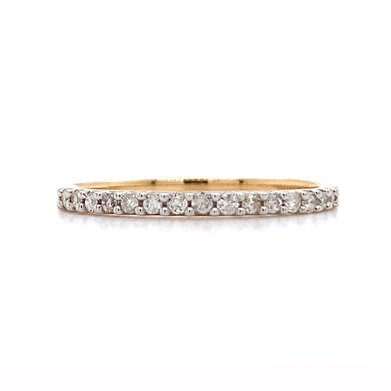 14K Yellow Gold 1/6 Carat Total Weight Diamond Band