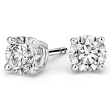 14K White Gold JK, I1-I2 1.00 Carat Diamond Stud Earrings
