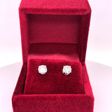 14K White Gold JK, I1-I2 1.00 Carat Diamond Stud Earrings
