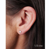 "Ashlyn 30" – 14K White Gold 1/3 Carat Total Weight Diamond Stud Earrings
