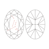 1.03ct Oval E SI2 Fireworks Cut Diamond GIA Certified #7548856762