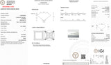 3.01CT Lab Grown Princess Diamond E Color, VS1 Clarity, IGI#605335040