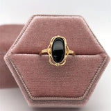 10K Yellow Gold Vintage Black Onyx Ring