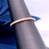 10K Rose Gold .10 Carat Total Weight Diamond Wedding/Anniversary/Stackable Band
