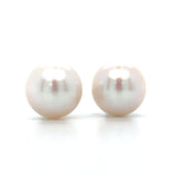 "Raven 10" 14K White Gold 10mm Pearl Earrings