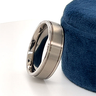 Men's 7mm Titanium Wedding Band Size 12