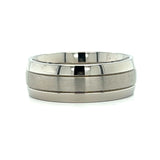 Men’s 8mm Titanium Bright and Brushed Wedding Band Size 11
