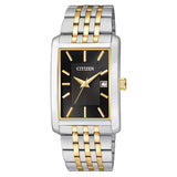 Men's Quartz Casual Watch featuring Stainless Steel Case and Silver-Tone and Gold-Tone Stainless Steel Bracelet.