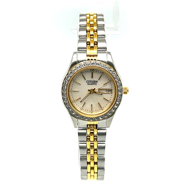 Citizen Quartz Crystal Mother of Pearl Dial Ladies Watch