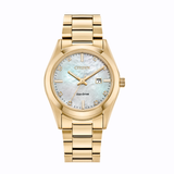 Women's Citizen Sport Luxury White Dial Stainless Steel Bracelet Band Watch