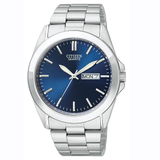 Men's Citizen Quartz Blue Dial Stainless Steel Watch