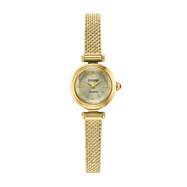 Citizen Women's Classic Fio Two Hand Gold Tone Stainless Steel Mesh Bracelet Watch