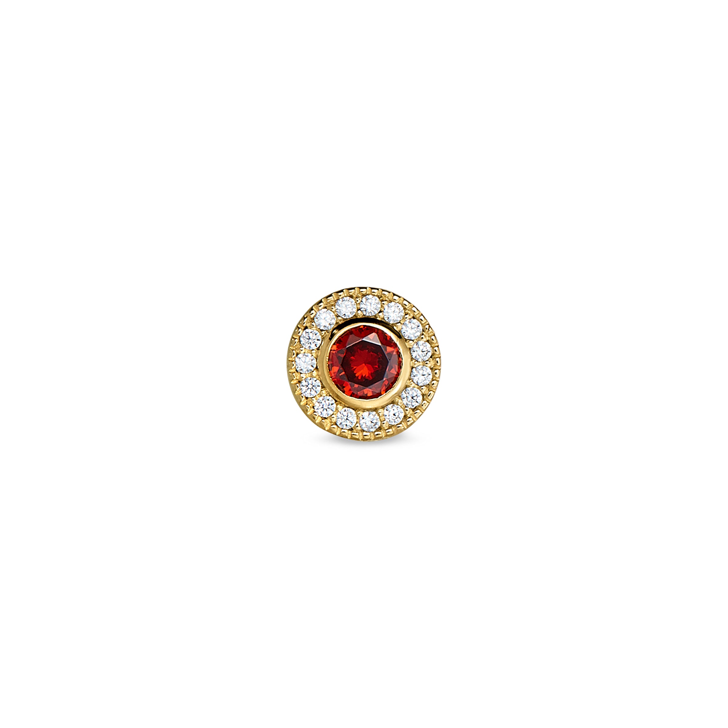 Kelly Waters Gold Veremil Silver Pendant Charm Featuring a Simulated January Birthstone