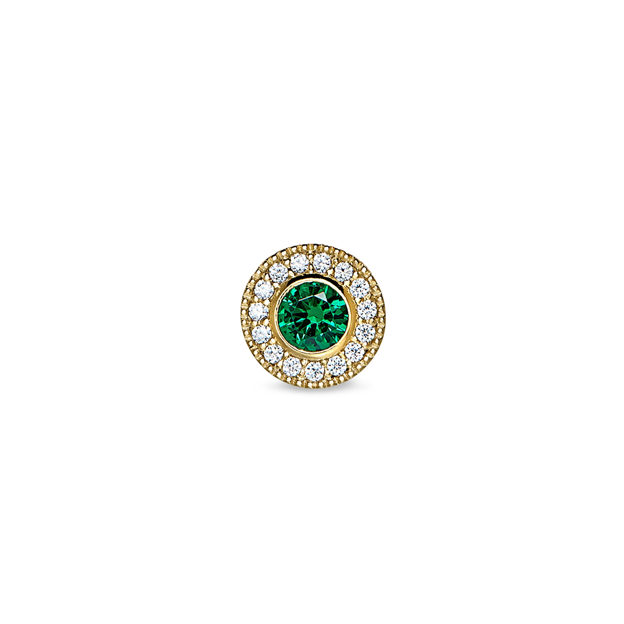 Kelly Waters Gold Vermeil Silver Pendant Charm Featuring a Simulated May Birthstone
