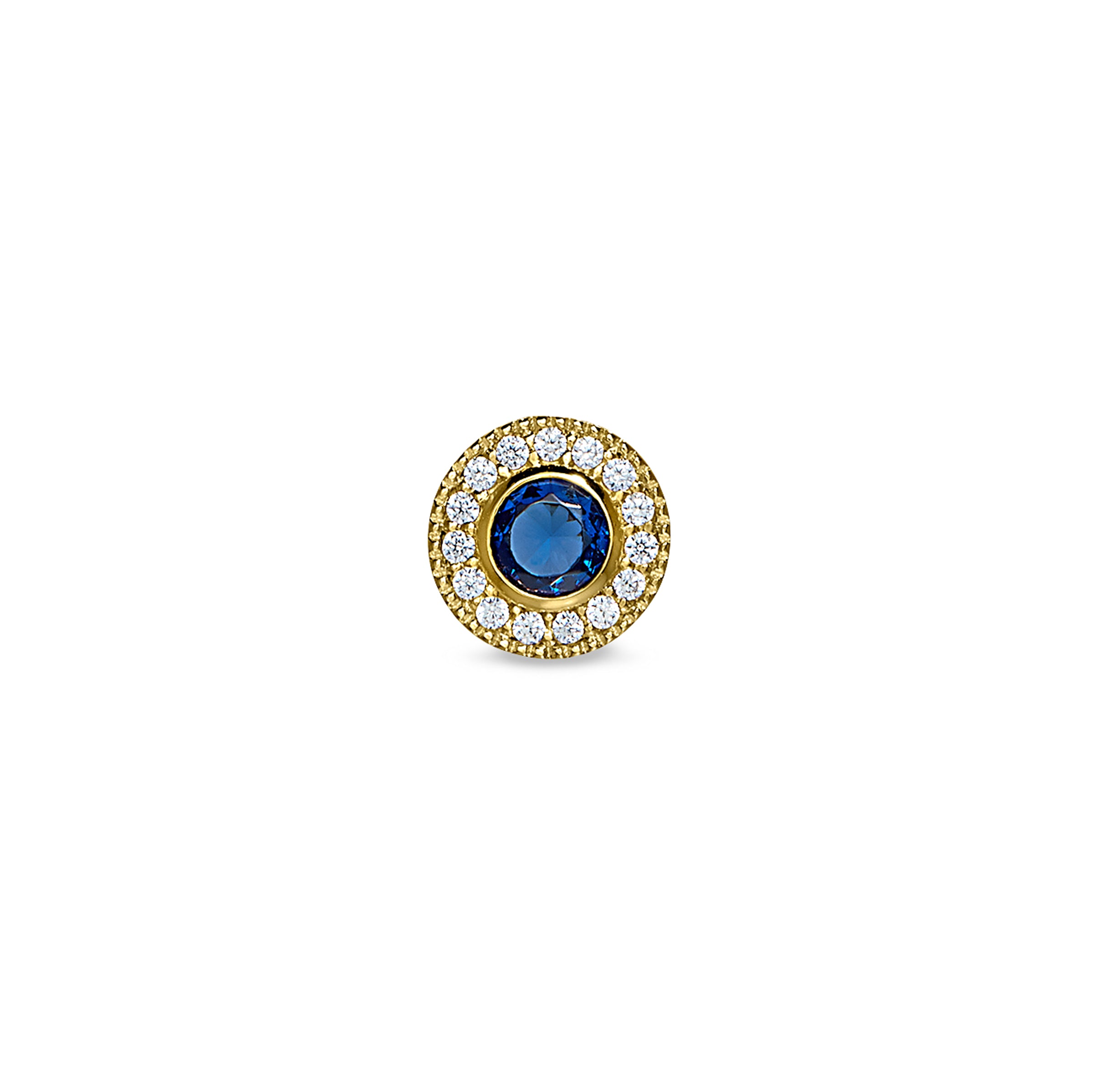 Kelly Waters Gold Vermeil Silver Pendant Charm Featuring a Simulated September Birthstone