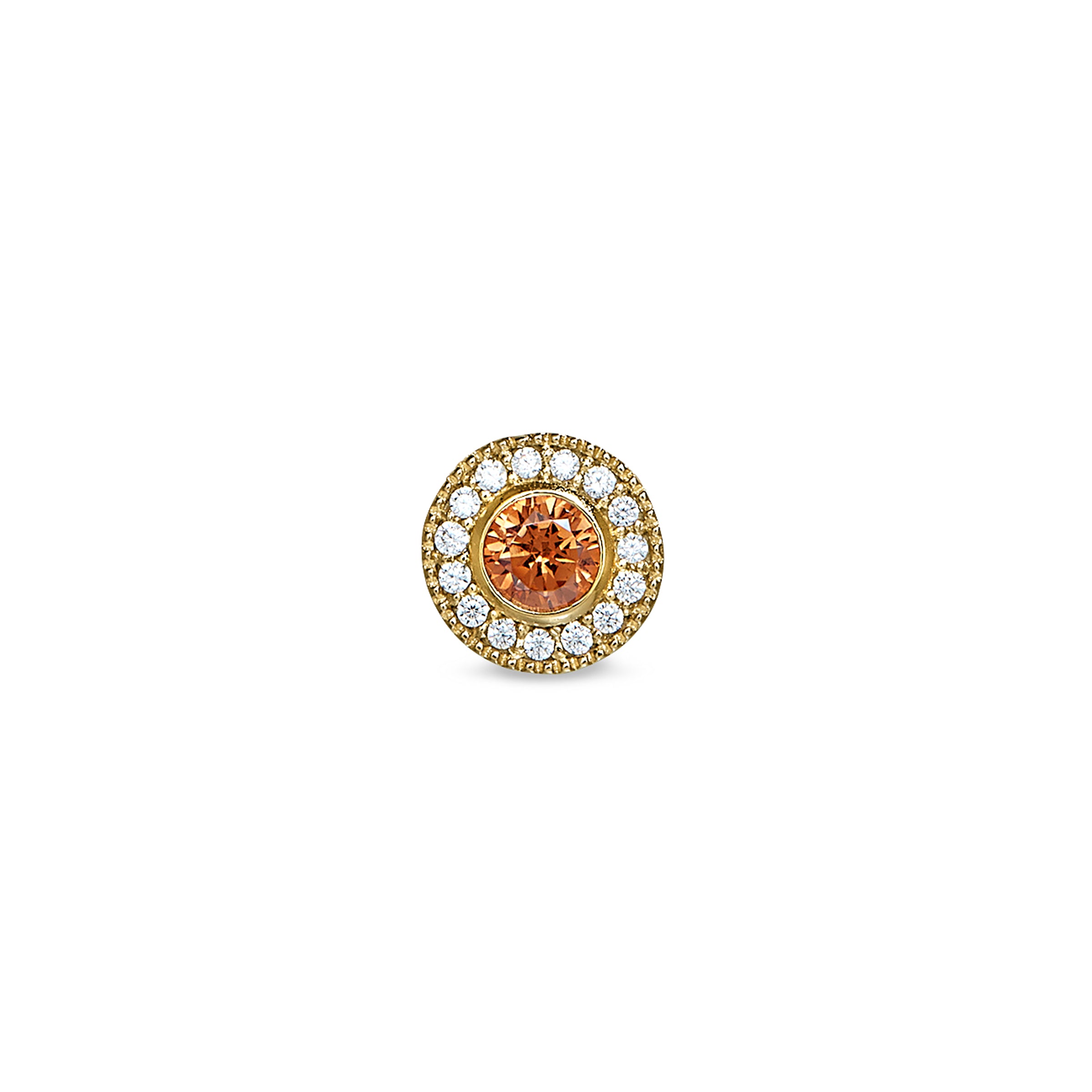 Kelly Waters Gold Vermeil Silver Pendant Charm Featuring a Simulated November Birthstone