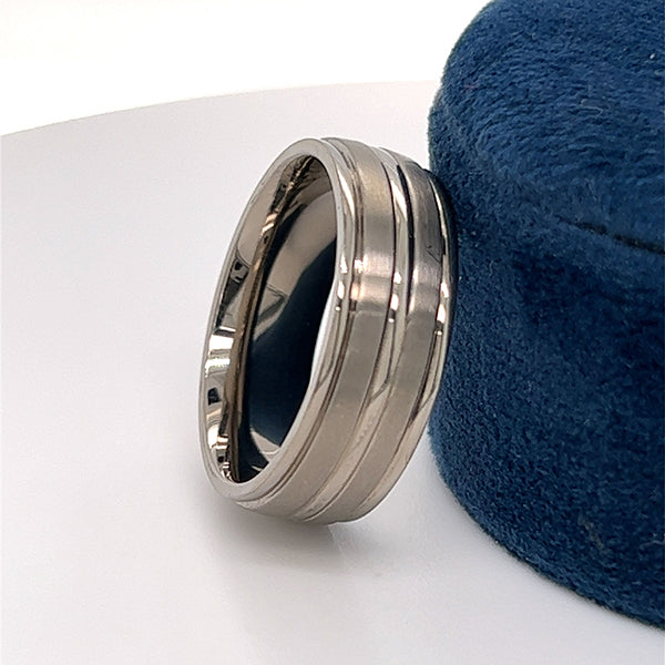 Men's 8mm Titanium Wedding Band Size 11