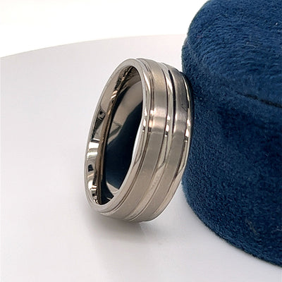 Men's 8mm Titanium Wedding Band Size 11