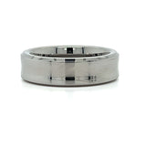 Men's Tungsten Concave 7mm Wedding Band Size 10
