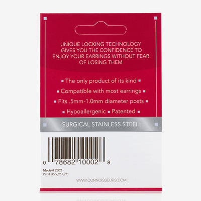 Connoisseurs Silver Locking Earring Backs