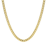 Men's 18K Gold IP Titanium 7.4mm X 20 in Curb Chain Necklace