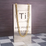 Men's 18K Ion-Plated Gold Titanium 4.7mm x 20-Inch Figaro Chain Necklace