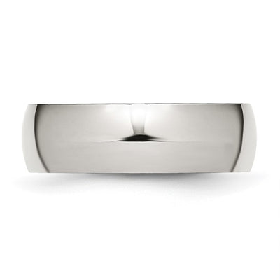 Stainless Steel 7mm Wedding Band Size 7