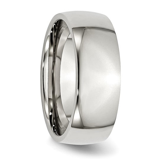 Stainless Steel 8mm Wedding Band Size 9