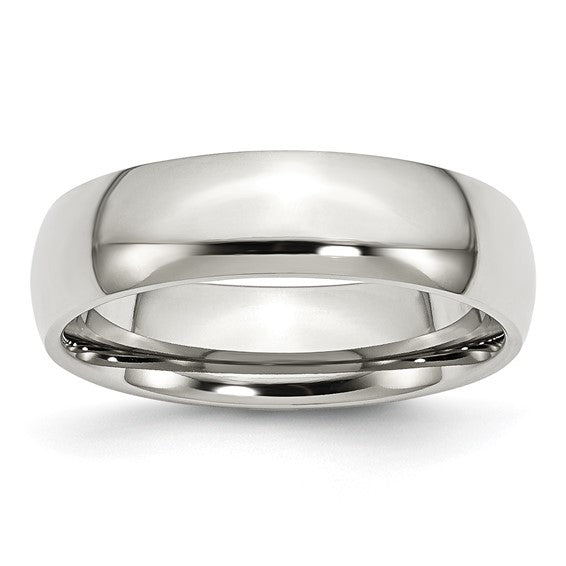 Stainless Steel 6mm Wedding Band Size 7