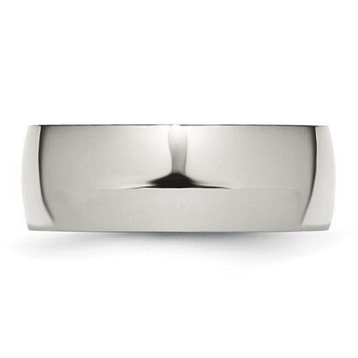 Stainless Steel 8mm Wedding Band Size 7
