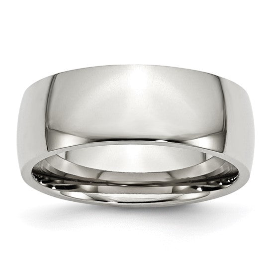 Stainless Steel 8mm Wedding Band Size 7