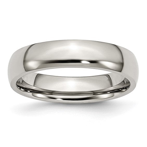 Stainless Steel 5mm Wedding Band Size 11