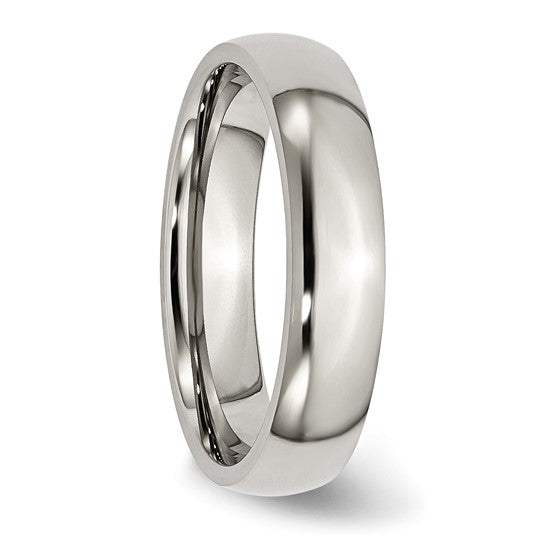 Stainless Steel 5mm Wedding Band Size 11