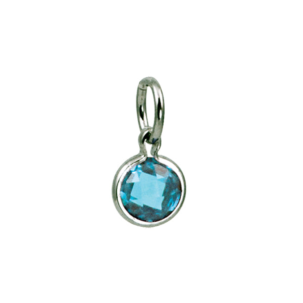 Sterling Silver March Birthstone Coin Charm Mommy Chic Collection