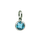 Sterling Silver March Birthstone Coin Charm Mommy Chic Collection
