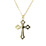Silver Yellow Gold Plated Cross