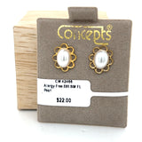 8x6mm Simulated Pearl Allergy Free Earrings