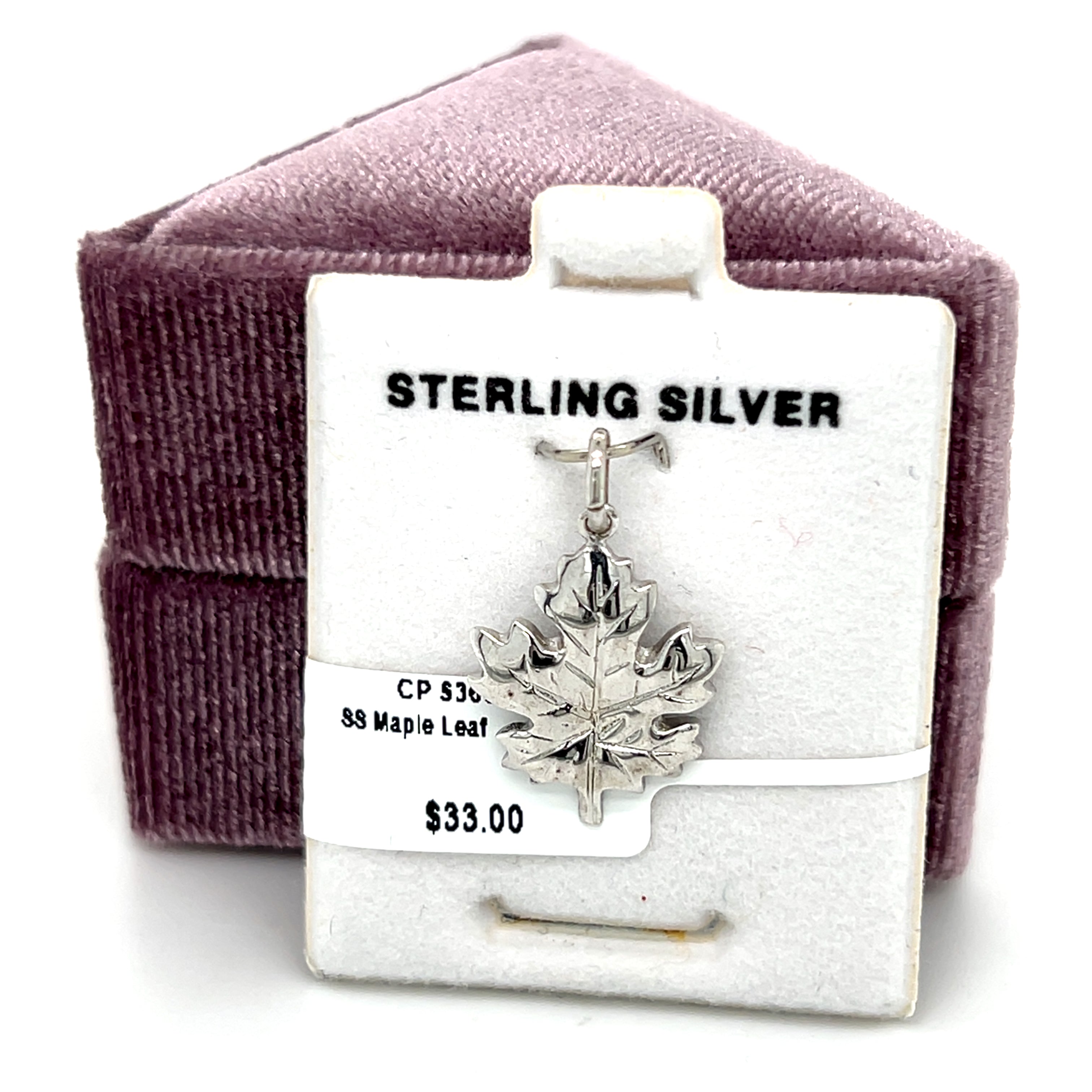 Silver Maple Leaf Charm