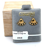 Ribbed Fan Allergy Free Earrings