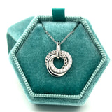 Silver Love Knot Dangle Pendant Necklace