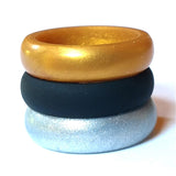 Ladies Silicone 5mm Gold Combo 3 Pack Size 6
