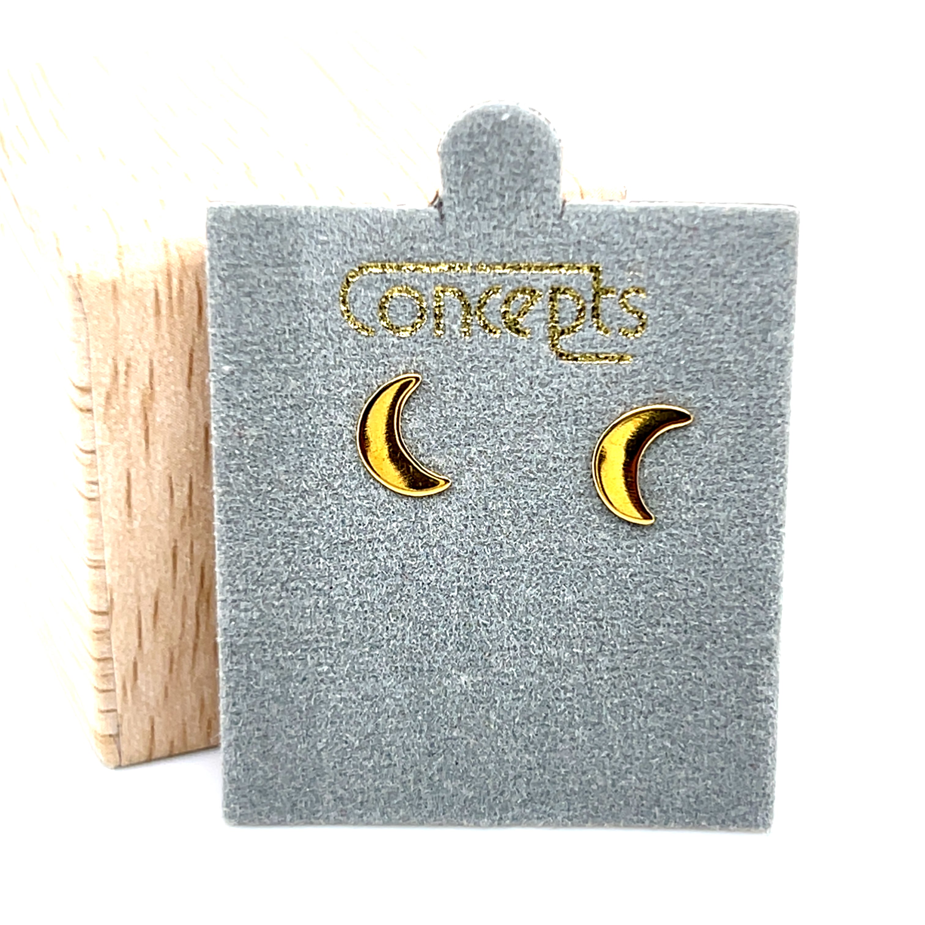 Concepts Gold-Tone Crescent Allergy Free Earrings