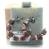 Genuine Rhodolite Allergy Free Earrings