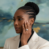 White Gold Diamond Bridal Engagement Ring Set