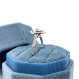 14K White Gold 1.59 Carat Total Weight Lab Grown Diamond Oval Engagement Halo Ring