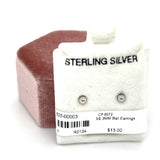 Silver 3mm Ball Stud Earrings